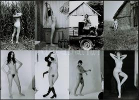 cca 1970 Csak semmi bugyi, 13 db szolidan erotikus fénykép, mai nagyítások, 12,5x9 cm + cca 1978 Titkos találkák, titkos fényképek, 13 db szolidan erotikus fénykép, mai nagyítások, 9x12,5 cm