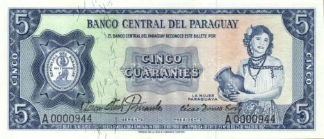 Paraguay 1952(1963-). 5G "kék" T:I