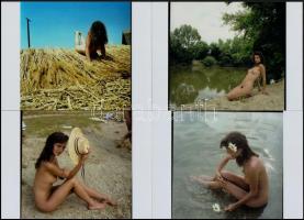 cca 1985 Mindent megmutattak, 8 db szolidan erotikus fénykép, mai nagyítások, 13x18 cm + cca 1979 Nő...