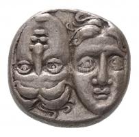 Thrákia / Isztrosz Kr. e. IV. század Ag Drachma (5,16g) T:1-,2 /  Thrace / Istros 4th century BC Ag Drachm ISTRIH - A (5,16g) C:AU,XF BMC 7.