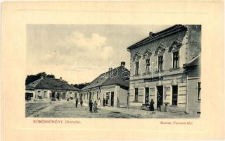 Buttyin, Körösbökény, Bucin, Buteni; Baross Ferenc tér, Klein Márton és Sferdian Misca üzlete. W.L. Bp. 5276. / square with shops (EK)