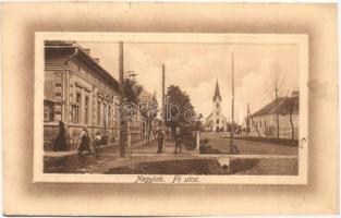 1913 Nagylak, Nadlac; Fő utca, templom. Kiadja Weisz Márk / main street with church (EK)