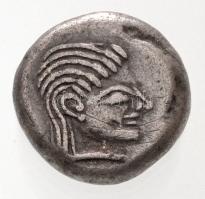 Kolkhisz Kr. e. V-IV. század Ag Hemidrachma (2,46g) T:2 /  Colchis 5th-4th century BC Ag Hemidrachm Archaic female head right / Head of bull right (2,46g) C:XF SNG Cop 98.