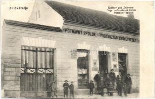 1917 Znióváralja, Klastor pod Znievom; Fogyasztási szövetkezet üzlete / Potravny spolok / cooperative shop