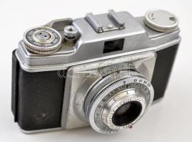 Agfa Silette kisfilmes fényképezőgép, Color-Apotar 1:2.8/45 objektívvel, eredeti bőr tokjában, hibás...