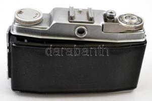 Agfa Silette kisfilmes fényképezőgép, Color-Apotar 1:2.8/45 objektívvel, eredeti bőr tokjában, hibás...