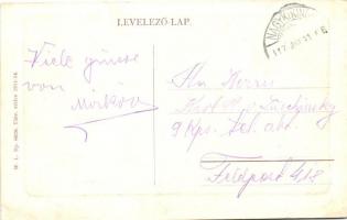 1917 Nagykikinda, Kikinda; Ferenc József tér, Görög keleti szerb templom, piac árusokkal. W.L. Bp. 6...