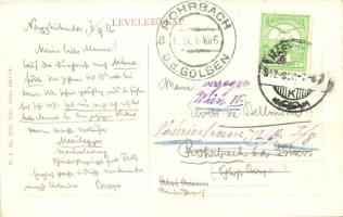 1912 Nagykikinda, Kikinda; Károly Lajos lovassági laktanya főkapuja. W.L. Bp. 2141. / military caval...