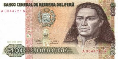 Peru 1986-89. 10I, 50I (2x) klf dátummal, 100I (2x) klf dátummal, 500I, 1000I, 5000I, 10.000I, 50.00...