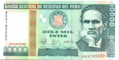 Peru 1986-89. 10I, 50I (2x) klf dátummal, 100I (2x) klf dátummal, 500I, 1000I, 5000I, 10.000I, 50.00...