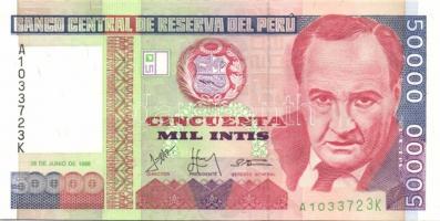 Peru 1986-89. 10I, 50I (2x) klf dátummal, 100I (2x) klf dátummal, 500I, 1000I, 5000I, 10.000I, 50.00...