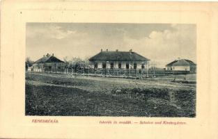 1911 Temesrékas, Rékás, Recas; iskolák és óvodák. W.L. Bp. 4481. / Schulen und Kindergärten / schools and kindergartens