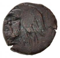 Tauriké / Pantikapaion Kr. e. IV. század AE17 (4,51g) T:2- rep. /  Taurica / Panticapaeum 4th century BC AE17 Head of Pan left / P-A-N, head and neck of bull left (4,51g) C:VF crack