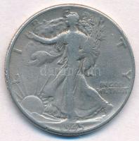 Amerikai Egyesül Államok 1945. 1/2$ Ag Walking Liberty T:3 ph. USA 1945. 1/2 Dollar Ag Walking Liberty C:F edge error Krause KM#142