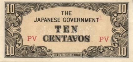 Fülöp szigetek/japán megszállás 1c, 5c, 10c, 50c T:I, II+ (50c) Csak egyszer hajtva!