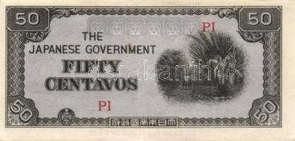Fülöp szigetek/japán megszállás 1c, 5c, 10c, 50c T:I, II+ (50c) Csak egyszer hajtva!