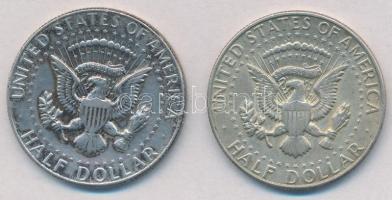 Amerikai Egyesült Államok 1968D-1969D. 1/2$ Ag "Kennedy" (2x) T:2 ph.
USA 1968D-1969D. 1/...