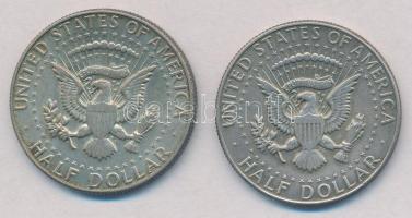 Amerikai Egyesült Államok 1965-1968D. 1/2$ Ag "Kennedy" (2x) T:2 patina
USA 1965-1968D. 1...