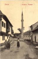 Zenica, Dzamija / Moschee / street view with mosque. W.L. Bp. 4878-909. Modewarehaus Béla Hischfeld (EK)