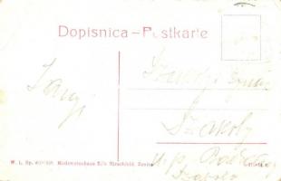 Zenica, Dzamija / Moschee / street view with mosque. W.L. Bp. 4878-909. Modewarehaus Béla Hischfeld ...