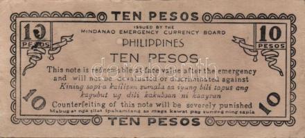 Fülöp szigetek/japán megszállás/amerikai csapatok és partizánok közös kiadása 1943. 10P T:I