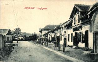 Zavidovici, Hauptgasse / main street with shop. W.L. Bp. 4903. (EK)