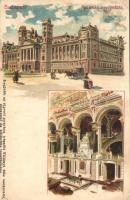 Budapest V. Igazságügyi palota, belső. Kunstanstalt Kosmos S. IX. litho (kopott sarkak / worn corners)
