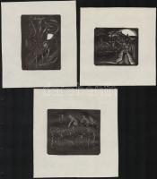 Gy. Szabó Béla (1905-1985): 10 db fametszet, papír, jelzés nélkül, különböző méretben