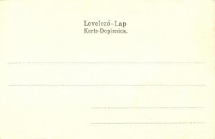 Zagreb, Zágráb; Spomenik Jelacica bana / monument. Coat of arms litho frame