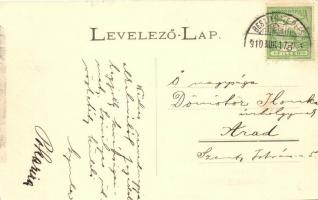 1910 Bethlen, Beclean; Fő utca és üzlet. Kajári István / main street view with shop (EK)