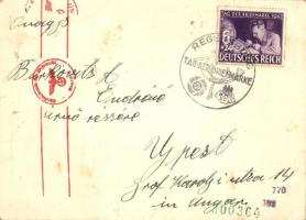 1942 Tag der Briefmarke. Einheitsorganisation der Deutschen Sammler / WWII German NS stamp day, So. ...