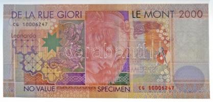 Nagy-Britannia 2000. Bankjegy tervezet névérték nélkül, De La Rue bankjegynyomda kiadásában T:I / 
...