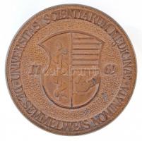 DN Universitas Scientinarum Medicinae de Semmelweis Nominata / Kiváló Tudományos Diákköri Nevelő Br emlékérem öntőminta (81mm) T:1-