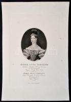 Mária Anna Carolina királyné portréja, rézmetszet, papír, 27×19,5 cm