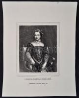 1853 I. Mária magyar királynő, litográfia, papír, a Családi lapok melléklete, 33,5×26,5 cm