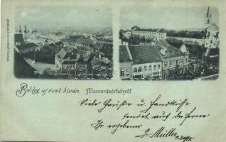 1899 Marosvásárhely, Targu Mures; Boldog Új Évet! Holbach E. kiadása / New Year greeting