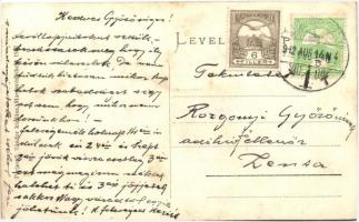 1912 Marosvásárhely, Targu Mures; Labdarúgó (foci) pálya az Erzsébet ligetben, meccs / Football fiel...