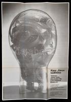 1978 Kass János (1927-2010) festő kiállítási meghívója és plakátja egyben, hajtott, 46×66 cm