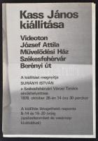 1978 Kass János (1927-2010) festő kiállítási meghívója és plakátja egyben, hajtott, 46×66 cm