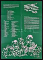 Foky Ottó (1927-2012) bábtervező művész kiállítási plakátja, hajtott, 68x48 cm