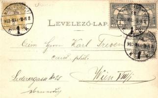 1903 Marosváráhely, Targu Mures; vár, belső, gyalogsági laktanya. Petróczy G. kiadása  / castle with...