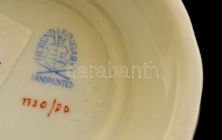 Herendi Rothschild mintás kis talpas kínáló, kézzel festett, hibátlan, m:3 cm, d:8 cm