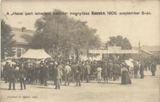 1906 Kassa, Kosice; Hazai ipart ismertető kiállítás megnyitója szeptember 9-án, Haltenberger Péter és Bauernebl és fia étkezői. Nyulászi B. / Opening ceremony of the Domestic Industry Exhibition with restaurants. photo