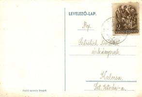 Jó munkát! Cserkész üdvözlőlap / Hungarian scout greeting art postcard s: Bozó (EK)