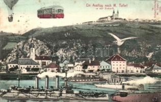 1916 Maria Taferl, Ein Ausflug in der Zukunft / in the future montage postcard  (fl)