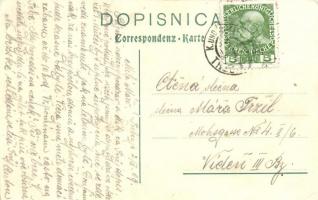 1909 Trebinje, gruss aus / Butterfly lady montage postcard (Rb)