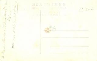 1937 Kecskemét, Mansz-előadás a Katona József színházban, csoportkép a színészekkel. Szabó Imre phot...