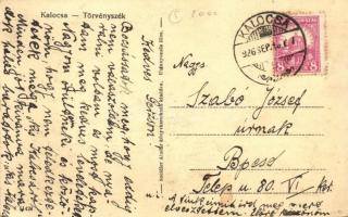 1926 Kalocsa, Törvényszék, utcakép