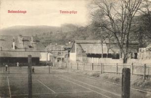 Selmecbánya, Schemnitz, Banska Stiavnica; teniszpálya. Grohmann kiadása / tennis court (EK)