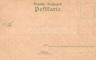 ~1899 Frankfurt, Kaiser Wilhelm I. Denkmal, Hotel Scwann / monument, hote. Karl Schwidernoch Art Nou...